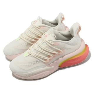 【adidas 愛迪達】慢跑鞋 AlphaBoost V1 女鞋 白 粉 緩震 運動鞋 路跑 愛迪達(IE9730)