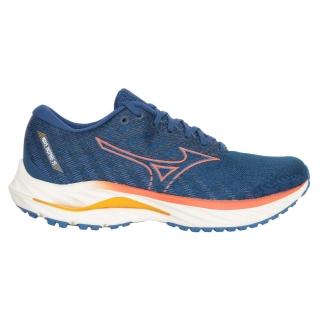 【MIZUNO 美津濃】WAVE INSPIRE 19 男慢跑鞋-運動 美津濃 墨藍橘(J1GC234455)