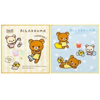 【San-X】拉拉熊 懶懶熊 超細纖維方形抹布2入組 拉拉熊&小白熊 清潔(Rilakkuma)