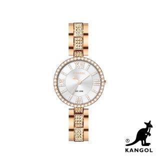 【KANGOL】英國袋鼠│優雅女爵羅馬晶鑽錶 / 手錶 / 腕錶 - KG73233-06Z(珍珠白)