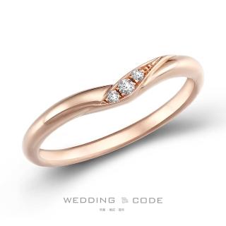 【WEDDING CODE】14K金 2分鑽石女對戒 2845玫(天然鑽石 618 禮物)