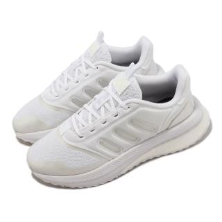 【adidas 愛迪達】慢跑鞋 X_Plrphase 女鞋 白 全白 緩震 路跑 運動鞋 環保材質 愛迪達(IG4780)