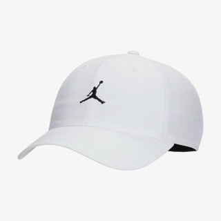 【NIKE 耐吉】休閒帽 籃球 J CLUB CAP US CB JUMPMAN 中 白(FD5185100)