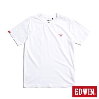 【EDWIN】男裝 第九代基本LOGO短袖T恤(白色)