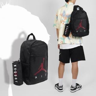 【NIKE 耐吉】包包 Jordan Backpack 男女款 黑 紅 後背包 雙肩包 附筆袋 喬丹(JD2333030PS-001)