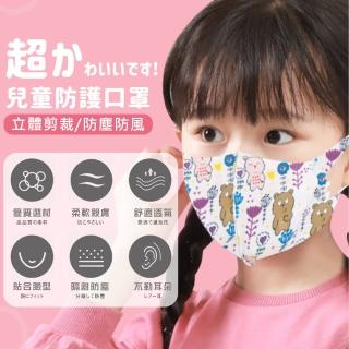 【DR.Story】韓式Q版質感可水洗兒童防塵冰絲口罩-2入