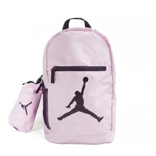 【NIKE 耐吉】Jordan Air School 後背包 雙肩包 上學 休閒 可拆筆袋 粉紅(FJ6775-663)