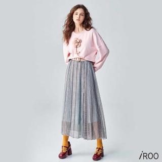 【iROO】波西唯美葉脈花印花長裙