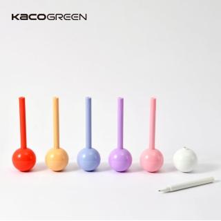 【KACOGREEN】繽紛棒棒糖大容量桌上型0.5mm中性筆 6入組(桌上型中性筆/彩色原子筆/不倒翁筆座)