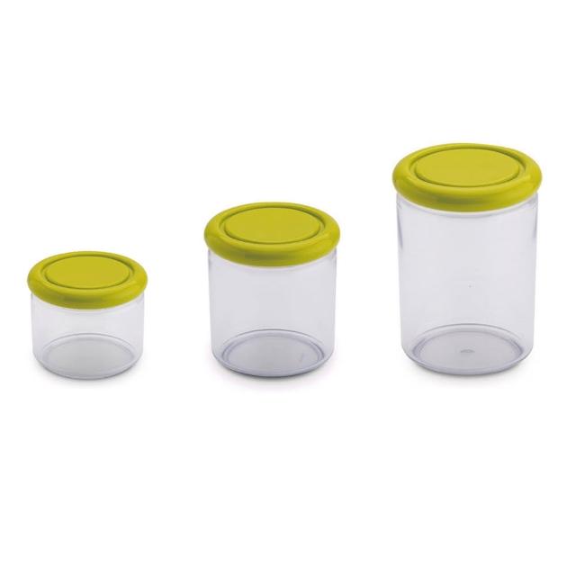 【OMADA】密封 儲物罐 抗菌儲存罐禮盒組 綠色 0.5L/0.75L/1.0L(防潮罐、儲物罐、密封罐)