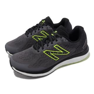 【NEW BALANCE】慢跑鞋 M680 V7 2E 寬楦 男鞋 深灰 螢光綠 反光 緩震 路跑 運動鞋 NB 紐巴倫(M680KN7-2E)