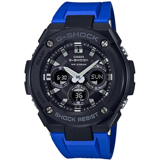 【CASIO 卡西歐】G-SHOCK G-STEEL分層防護構造運動腕錶(GST-S300G-2A1)