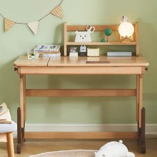 【橙家居·家具】艾勒系列0.8米實木書桌+0.6米書架 AL-E2165(售完採預購 書桌 工作桌 可調式 升降書桌)