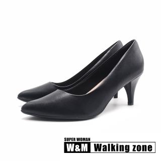 【WALKING ZONE】女 SUPER WOMAN 空姐系列 尖頭時尚經典高跟鞋 女鞋(黑)