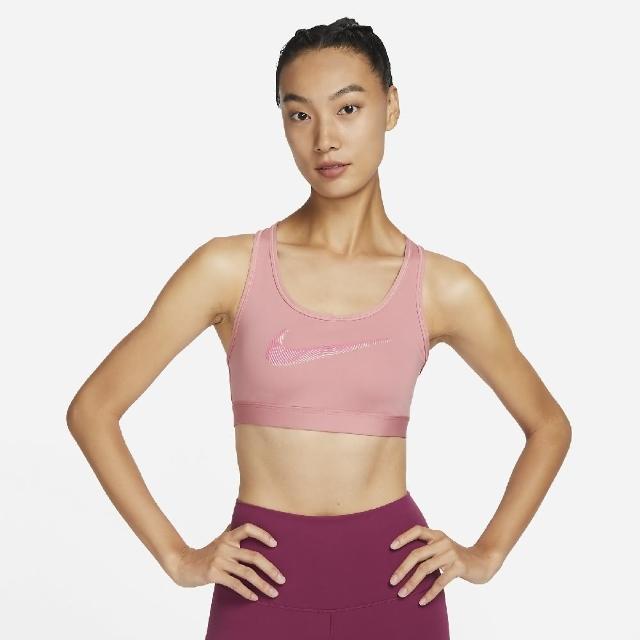 【NIKE 耐吉】運動內衣 NSW Medium Support 女款 粉紅 中強度支撐 吸濕 排汗(FB4125-618)