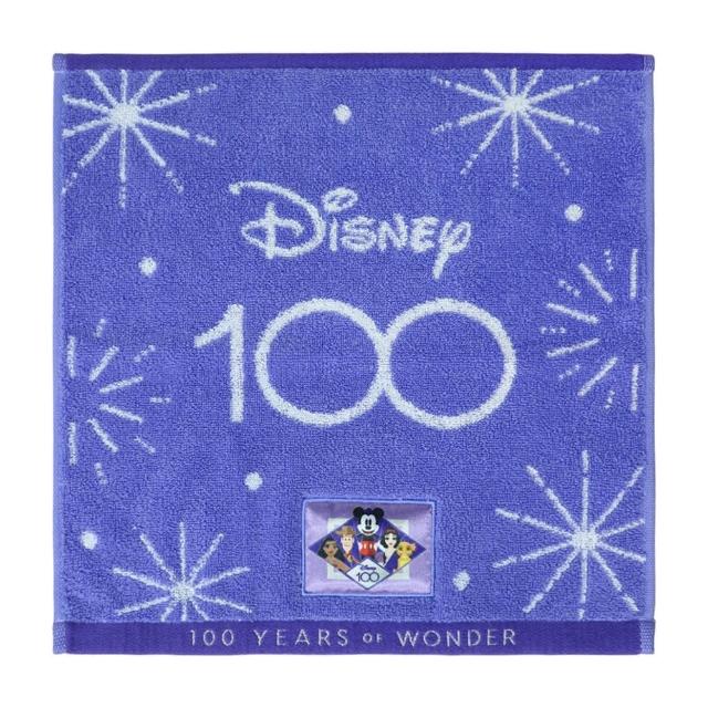 【Marushin 丸真】迪士尼100週年系列 純棉方形毛巾 紫色奇蹟