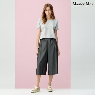 【Master Max】純棉超薄直條紋短袖寬鬆上衣(831709019)