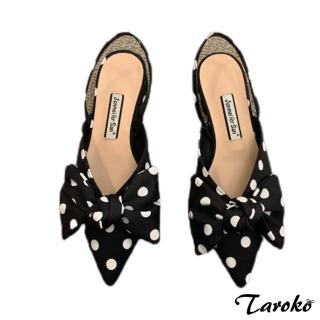 【Taroko】法式蝴蝶結淺口低跟尖頭涼鞋(6款可選)