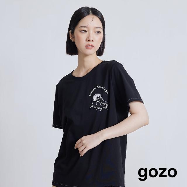 【gozo】特殊防汙刮刮樂的奶奶T恤(兩色)