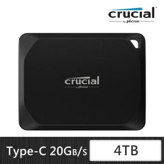 【Crucial 美光】X10 Pro 4TB Type-C USB 3.2 Gen 2x2 外接式ssd固態硬碟(CT4000X10PROSSD9)