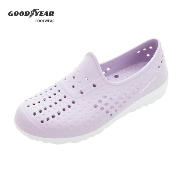 【GOODYEAR 固特異】水陸洞洞鞋/女款 輕量 排水底紋 紫色(GAWP32737)