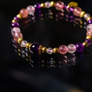 【MenWen 慢溫】春日 // C1212紫水晶草莓粉晶手鍊