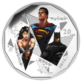 【臺灣金拓】白銀銀幣 2016 蝙蝠俠對超人：正義曙光 —三位一體精鑄銀幣
