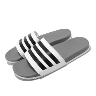 【adidas 愛迪達】拖鞋 Adilette Comfort 男鞋 黑 白 一片拖 運動拖鞋 基本款 愛迪達(GZ5895)