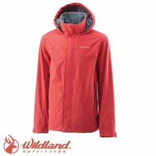 【Wildland 荒野】男 單件式防水透氣外套《橘紅》防曬外套/薄外套/防水外套(悠遊山水)