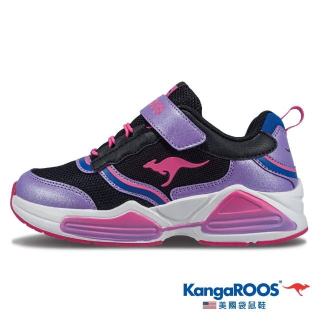 【KangaROOS】童鞋 K-BOUNCE 漸層系機能童鞋 避震緩衝(黑/紫-KK32367)