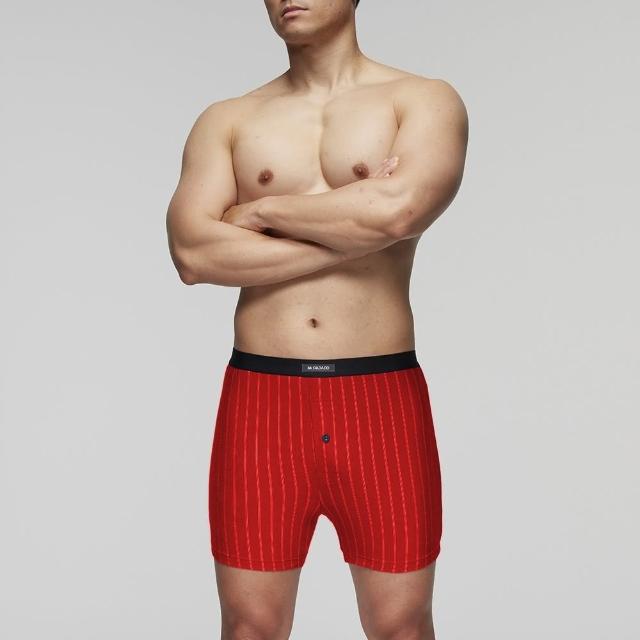 【Mr. DADADO】機能系列 M-LL寬鬆中腰四角男內褲 超細莫代爾木漿纖維-GH7856RS(紅)