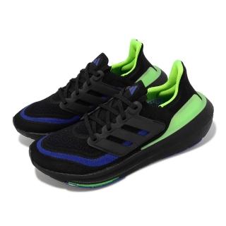 【adidas 愛迪達】慢跑鞋 Ultraboost Light 男鞋 黑 藍 螢光綠 緩震 馬牌輪胎底 運動鞋 愛迪達(IF2414)