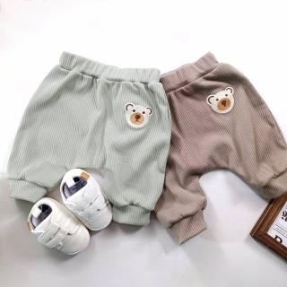 【艾比童裝】嬰兒 羅紋熊熊七分褲 MIT台灣製短褲(下著系列 C39)