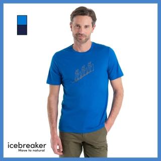 【Icebreaker】男 Tech Lite II 圓領短袖上衣 滑雪小隊-AD150(底層衣/排汗衣/美麗諾羊毛衣/旅行)