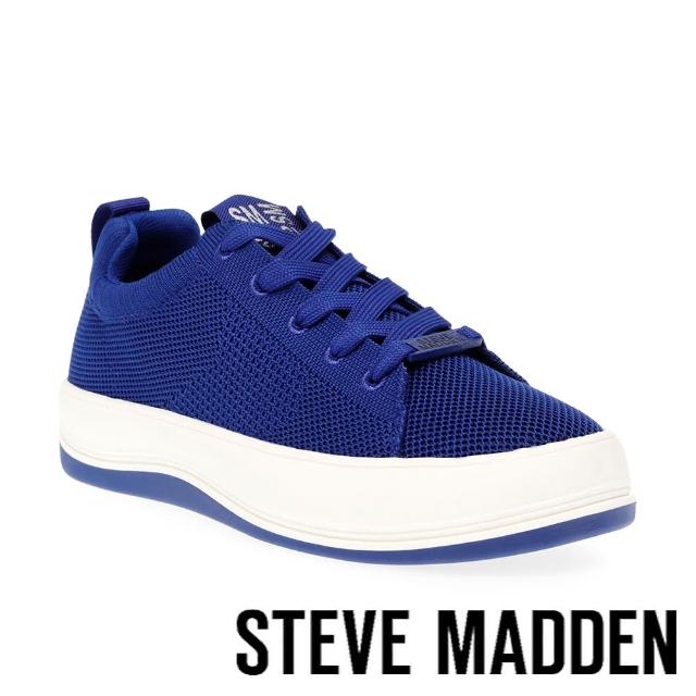 【STEVE MADDEN】RENEW-E 透氣面料厚底休閒鞋(藍色)