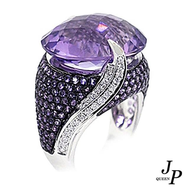 【Jpqueen】神秘紫色耀眼閃亮鋯石戒指(紫色)