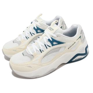 【SKECHERS】休閒鞋 D Lites Hyper Burst 男鞋 白 藍 輕量 老爹鞋 固特異橡膠大底 記憶鞋墊(232426-WAQ)