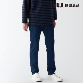 【MUJI 無印良品】男有機棉混彈性丹寧合身褲(藍色)