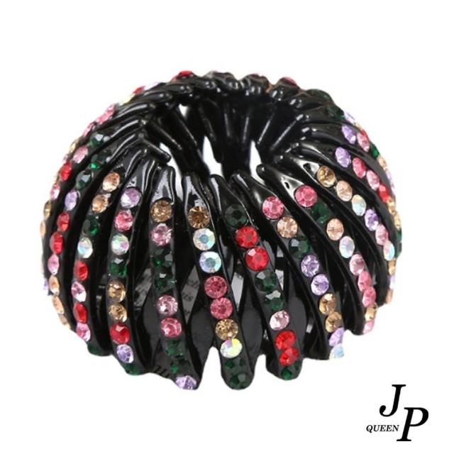 【Jpqueen】獨特設計水鑽鳥巢馬尾扣髮圈(9色可選)