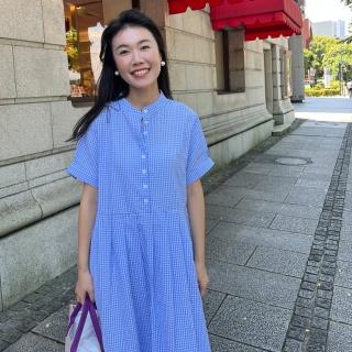 【Nicoco daily】藍格小氣質洋裝