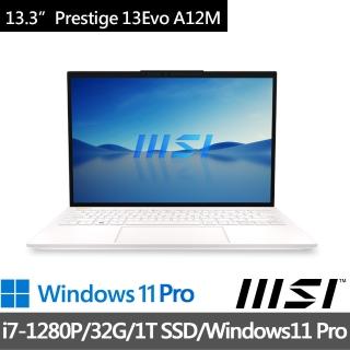 【MSI 微星】13.3吋i7創作者筆電(Prestige 13Evo A12M-228TW/i7-1280P/32G/1T SSD/Win11Pro)