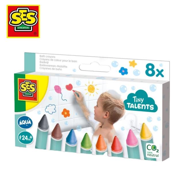 【荷蘭SES】浴室繪畫蠟筆8色/浴室玩具/學習成長玩具(13050)