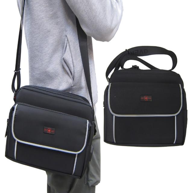 【OverLand】肩側包小容量二層主袋+外袋共五層(防水尼龍布USB外接+線)