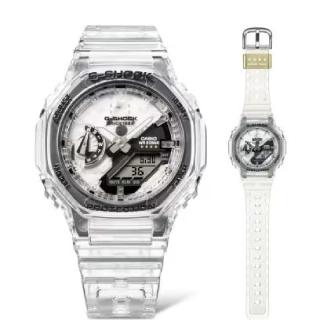【CASIO 卡西歐】40周年Clear Remix系列限量型號透明色潮流腕錶 42.9mm(GMA-S2140RX-7A)