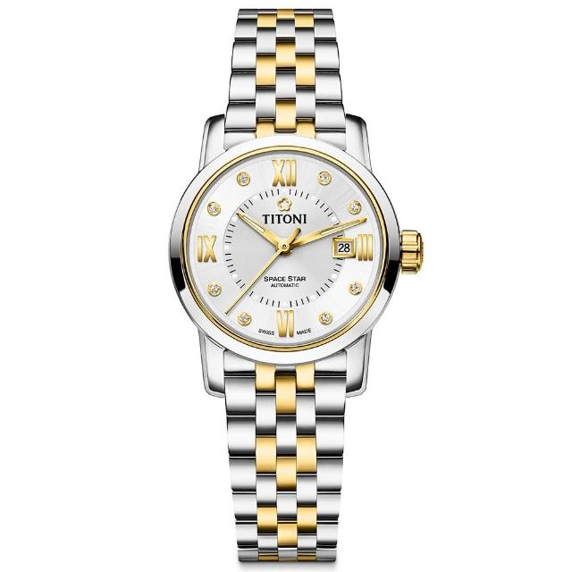 【TITONI 梅花錶】天星系列 精美羅馬時標機械腕錶/女款28mm(23538 SY-099)