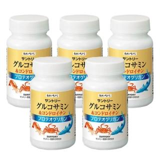 【Suntory 三得利】固力伸 葡萄糖胺+鯊魚軟骨5罐(共900錠)