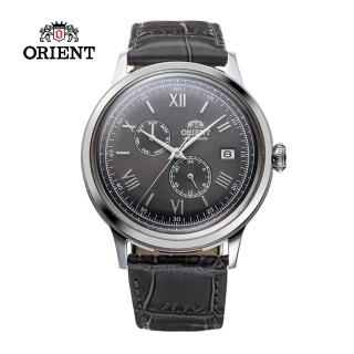 【ORIENT 東方錶】Classic and Simple Style 機械錶 皮帶款 灰黑色 - 40.5mm(RA-AK0704N)