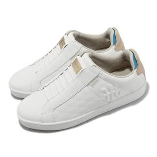 【ROYAL Elastics】休閒鞋 Icon Lux 男鞋 白 奶茶 金牌 經典款 彈力帶 無鞋帶 皮革 回彈(02532057)