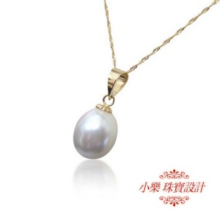 【小樂珠寶】極簡頂級3A全美漂亮日本珍珠項鍊(天然海水珠正圓形珠-銀或金台隨機)