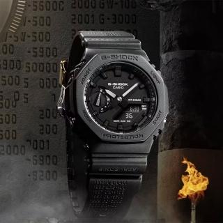 【CASIO 卡西歐】G-SHOCK 40周年全黑限量版手錶(GA-2140RE-1A)